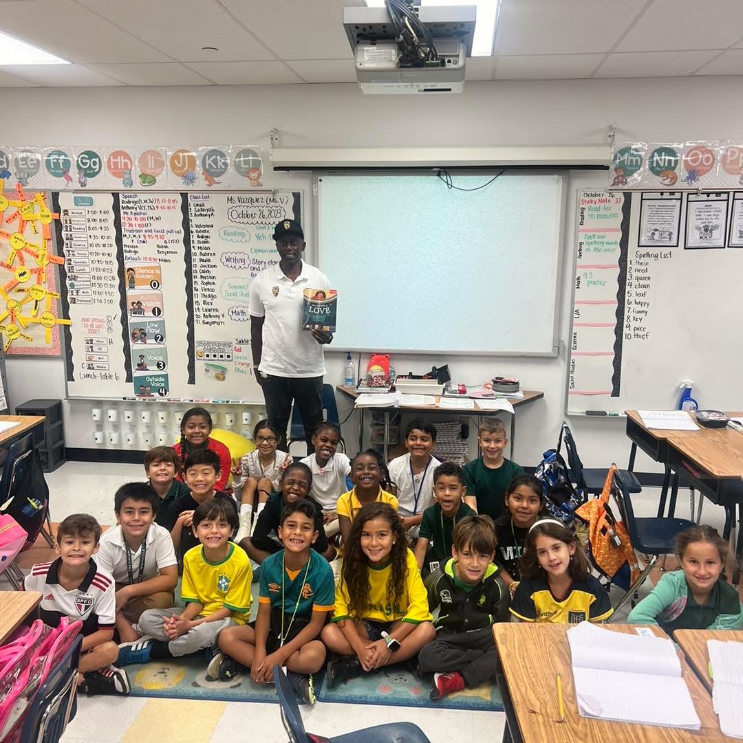 Foundation visit to local classroom